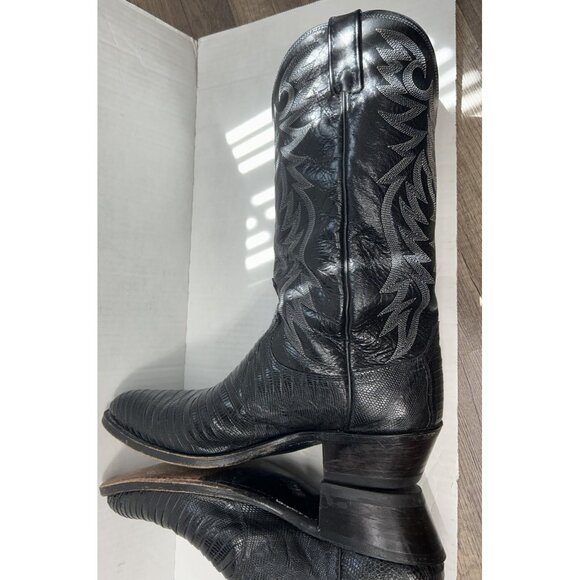 Dan Post Boots Mens Sz 10 EW Teju Lizard Western Cowboy Exotic Leather El Paso - Picture 6 of 12